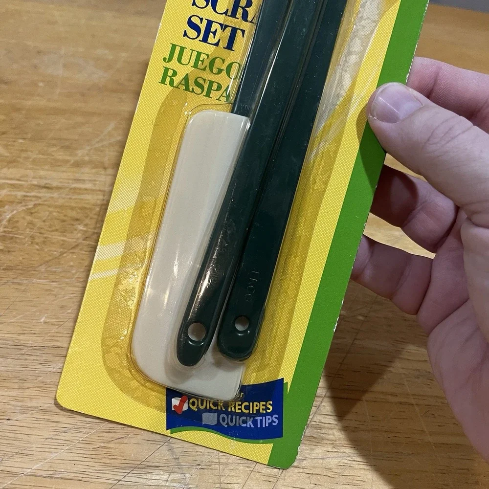 Vtg Ekco Green Spatula Scraper Set Home best Avocado‎ Plastic Rubber